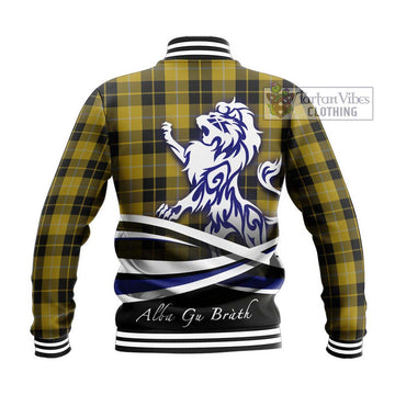 Barclay Dress Tartan Baseball Jacket with Alba Gu Brath Regal Lion Emblem