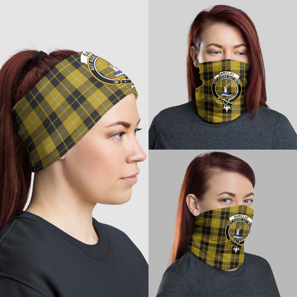 Barclay Dress Tartan Neck Gaiters, Tartan Bandanas, Tartan Head Band with Family Crest