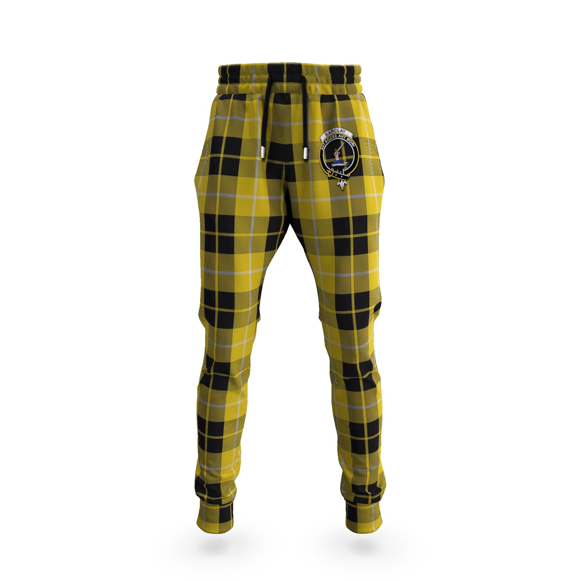 Barclay Dress Tartan Joggers Pants with Family Crest 5XL - Tartan Vibes Clothing