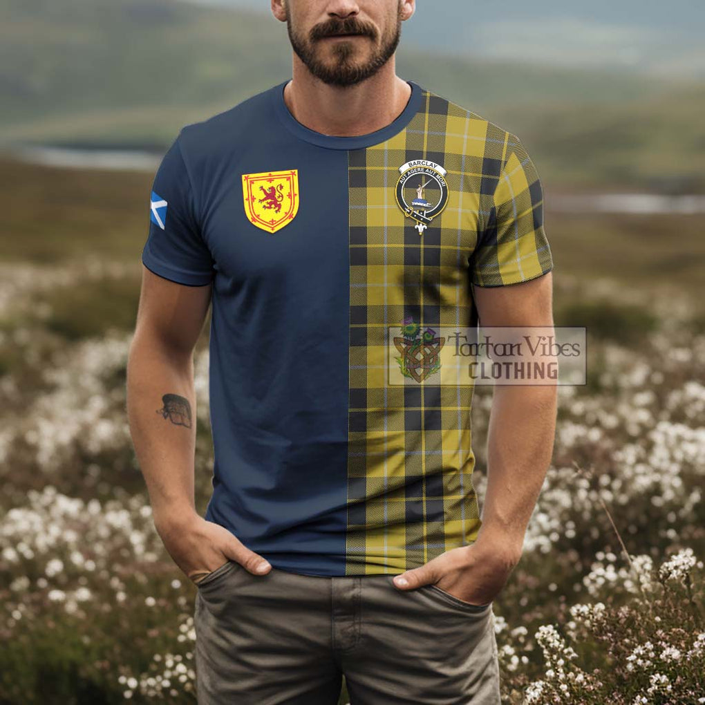 Tartan Vibes Clothing Barclay Dress Tartan T-Shirt Alba with Scottish Lion Royal Arm Half Style