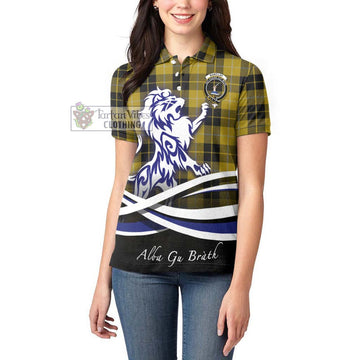 Barclay Dress Tartan Women's Polo Shirt with Alba Gu Brath Regal Lion Emblem