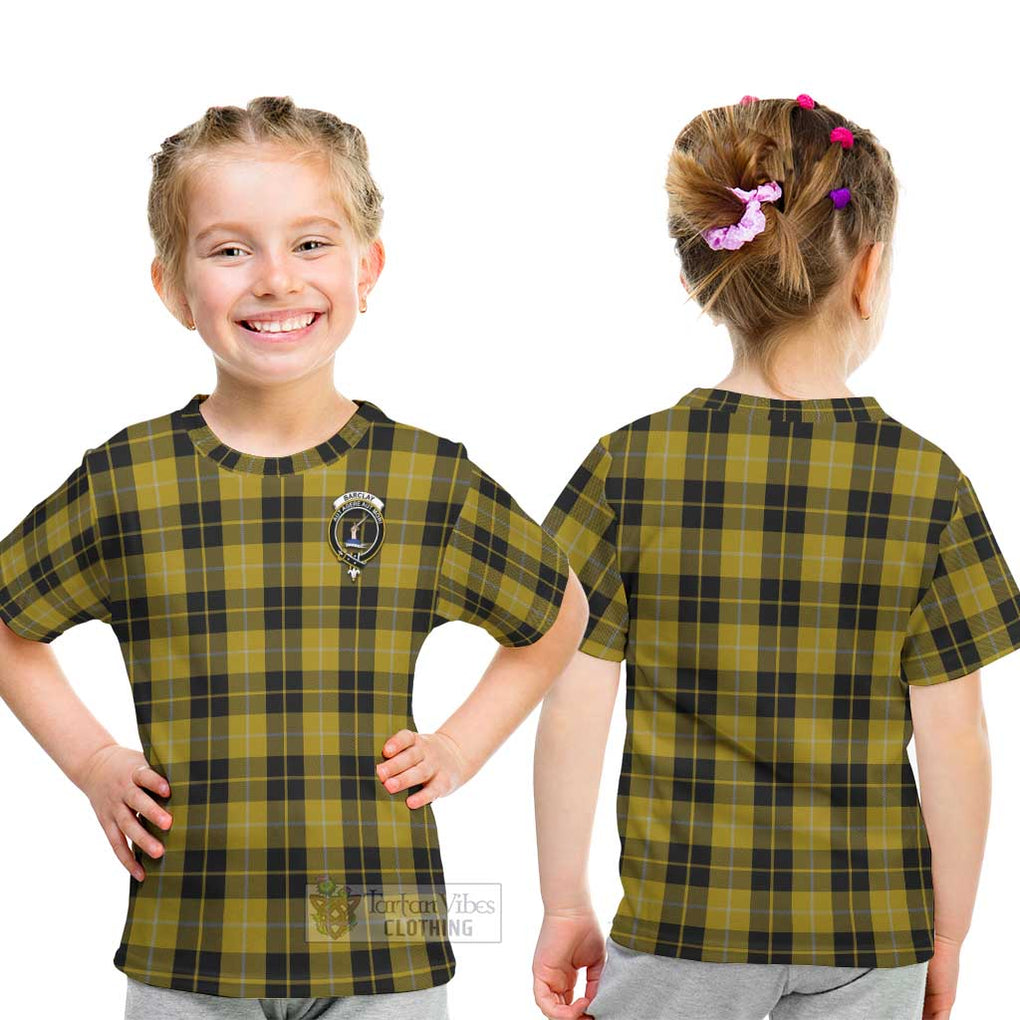 Barclay Dress Tartan Kid T-Shirt with Family Crest - Tartanvibesclothing Shop