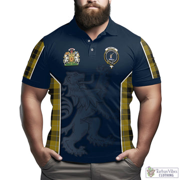 Barclay Dress Tartan Men's Polo Shirt with Family Crest and Lion Rampant Vibes Sport Style