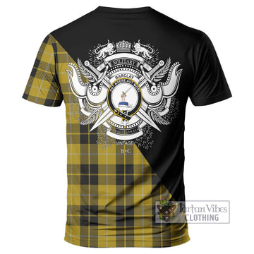 Barclay Dress Tartan T-Shirt with Family Crest and Military Logo Style