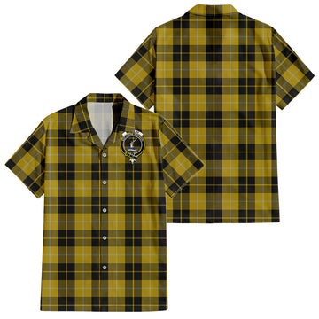 Barclay Dress Tartan Short Sleeve Button Down Shirt with Family Crest