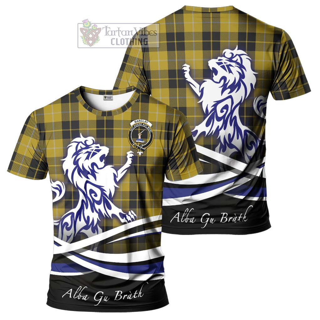 Tartan Vibes Clothing Barclay Dress Tartan Cotton T-shirt with Alba Gu Brath Regal Lion Emblem