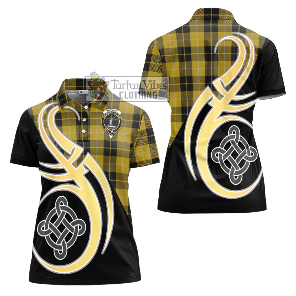 Barclay Dress Tartan Women's Polo Shirt with Family Crest and Celtic Symbol Style - Tartan Vibes Clothing