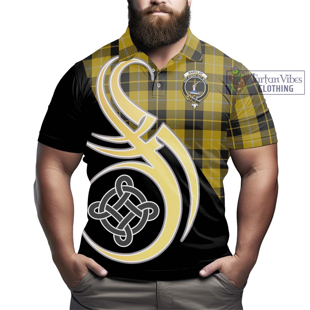 Barclay Dress Tartan Polo Shirt with Family Crest and Celtic Symbol Style - Tartan Vibes Clothing