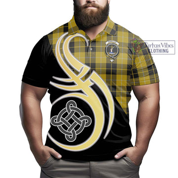 Barclay Dress Tartan Polo Shirt with Family Crest and Celtic Symbol Style