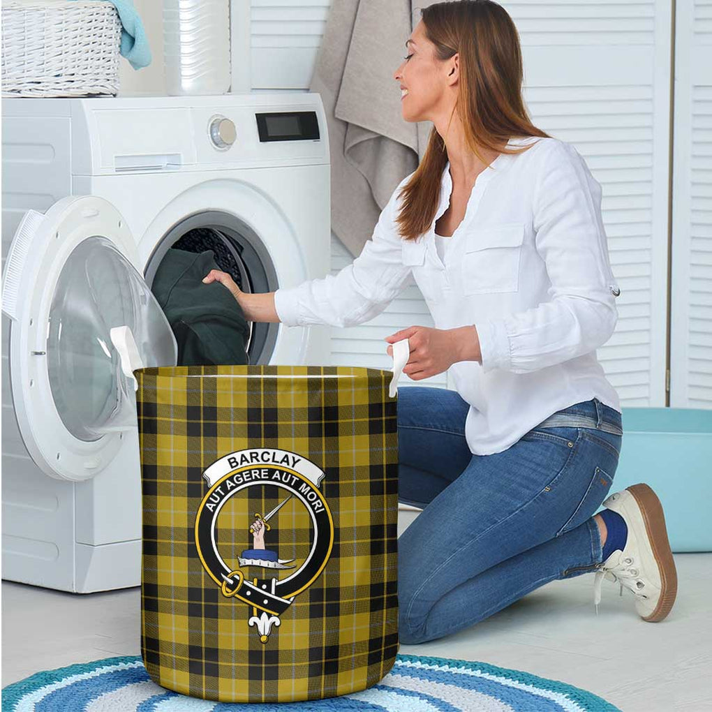 Barclay Dress Tartan Laundry Basket with Family Crest - Tartanvibesclothing Shop