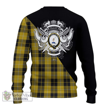 Barclay Dress Tartan Ugly Sweater with Family Crest and Military Logo Style