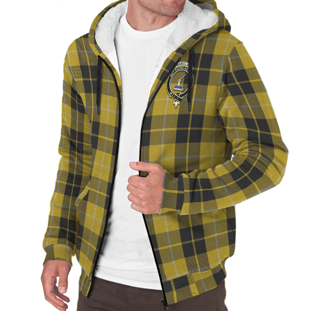 Barclay Dress Tartan Sherpa Hoodie with Family Crest - Tartanvibesclothing