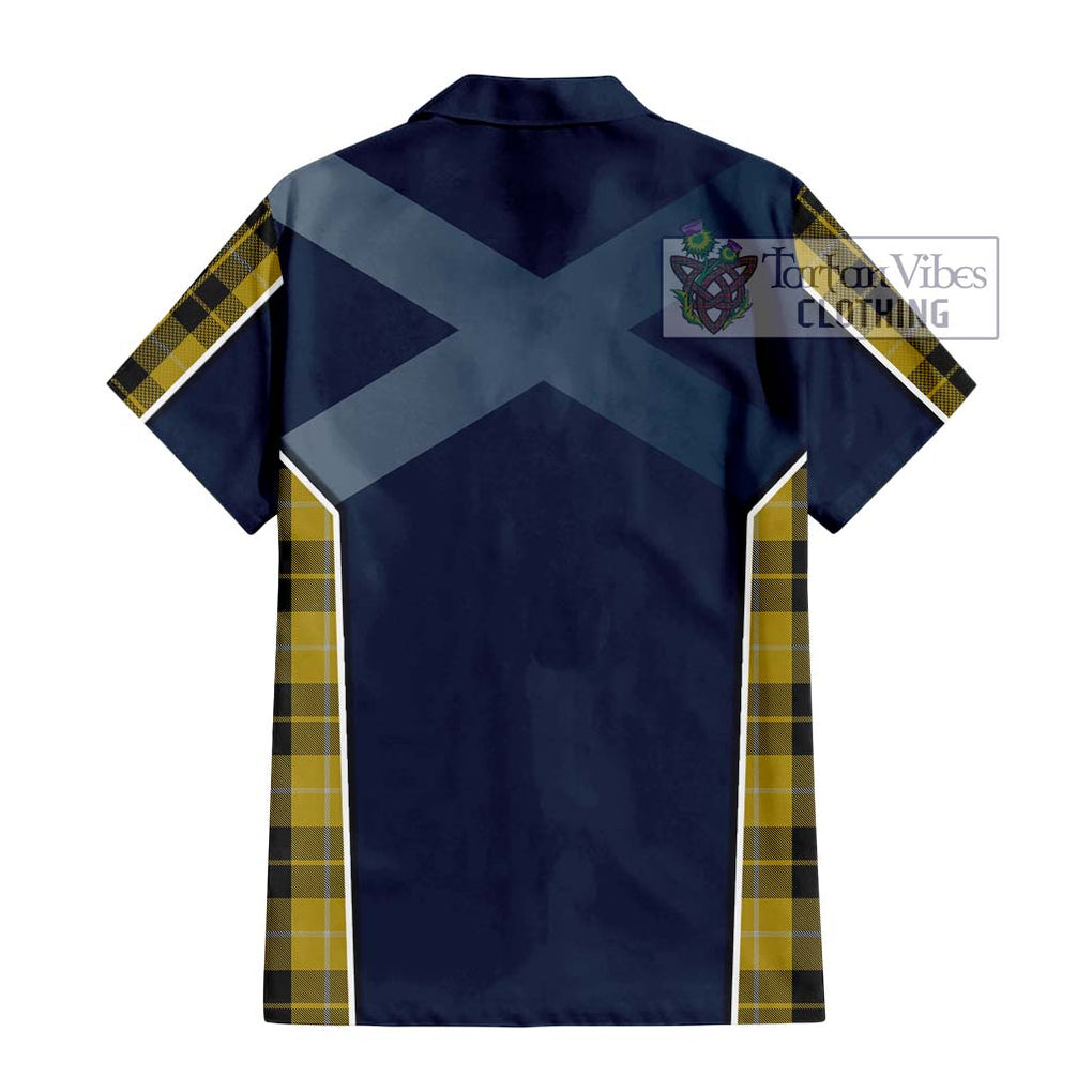 Barclay Dress Tartan Short Sleeve Button Shirt with Family Crest and Lion Rampant Vibes Sport Style - Tartan Vibes Clothing