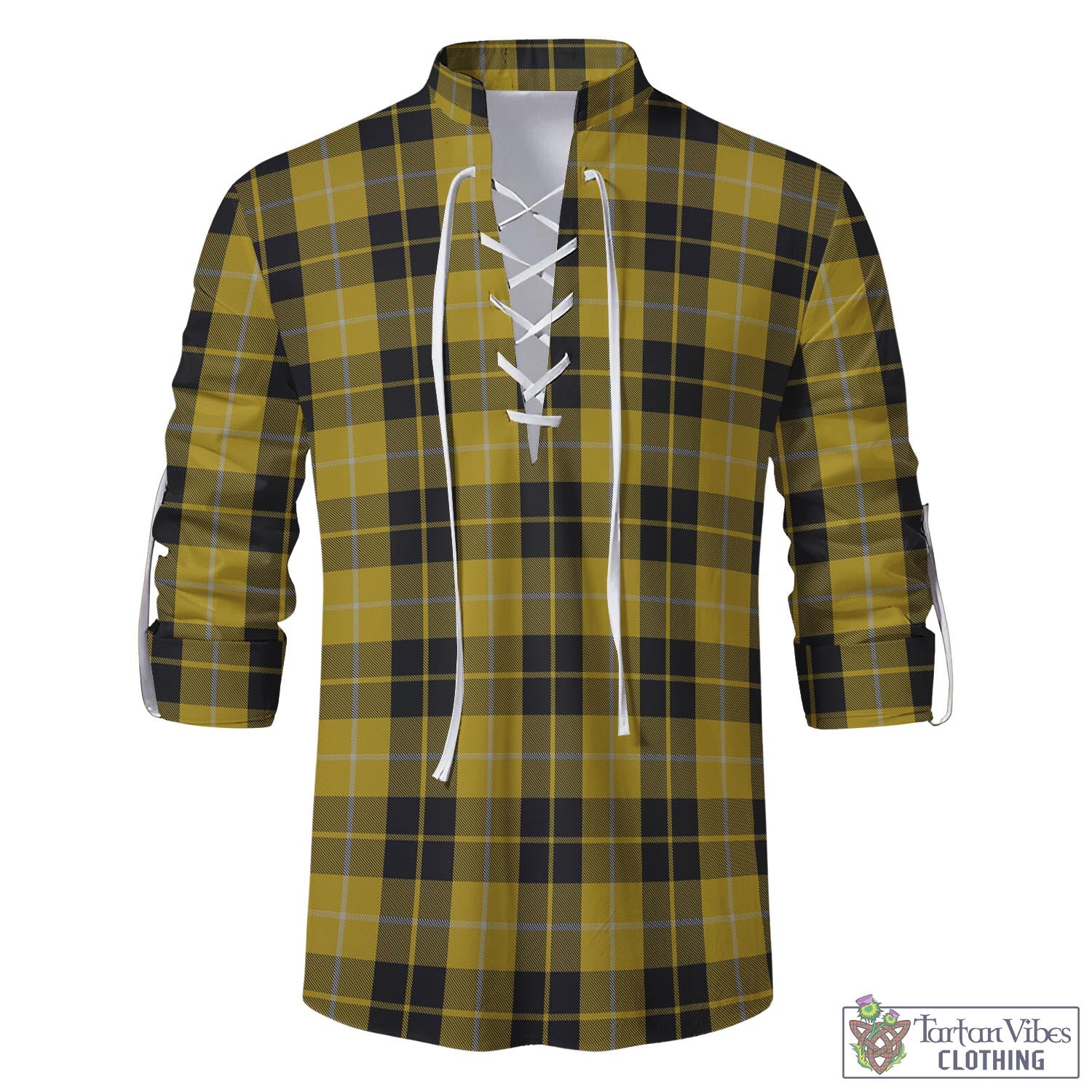 Tartan Vibes Clothing Barclay Dress Tartan Men's Scottish Traditional Jacobite Ghillie Kilt Shirt