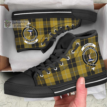 Barclay Dress Tartan High Top Shoes with Family Crest