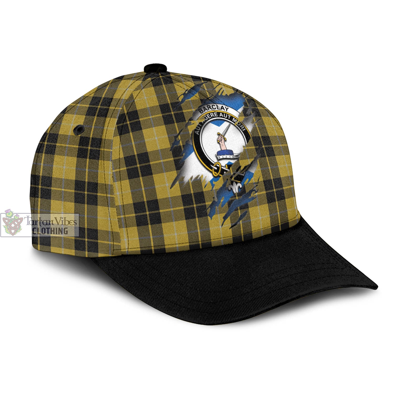 Tartan Vibes Clothing Barclay Dress Tartan Classic Cap with Family Crest In Me Style