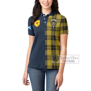 Barclay Dress Tartan Women's Polo Shirt Alba with Scottish Lion Royal Arm Half Style