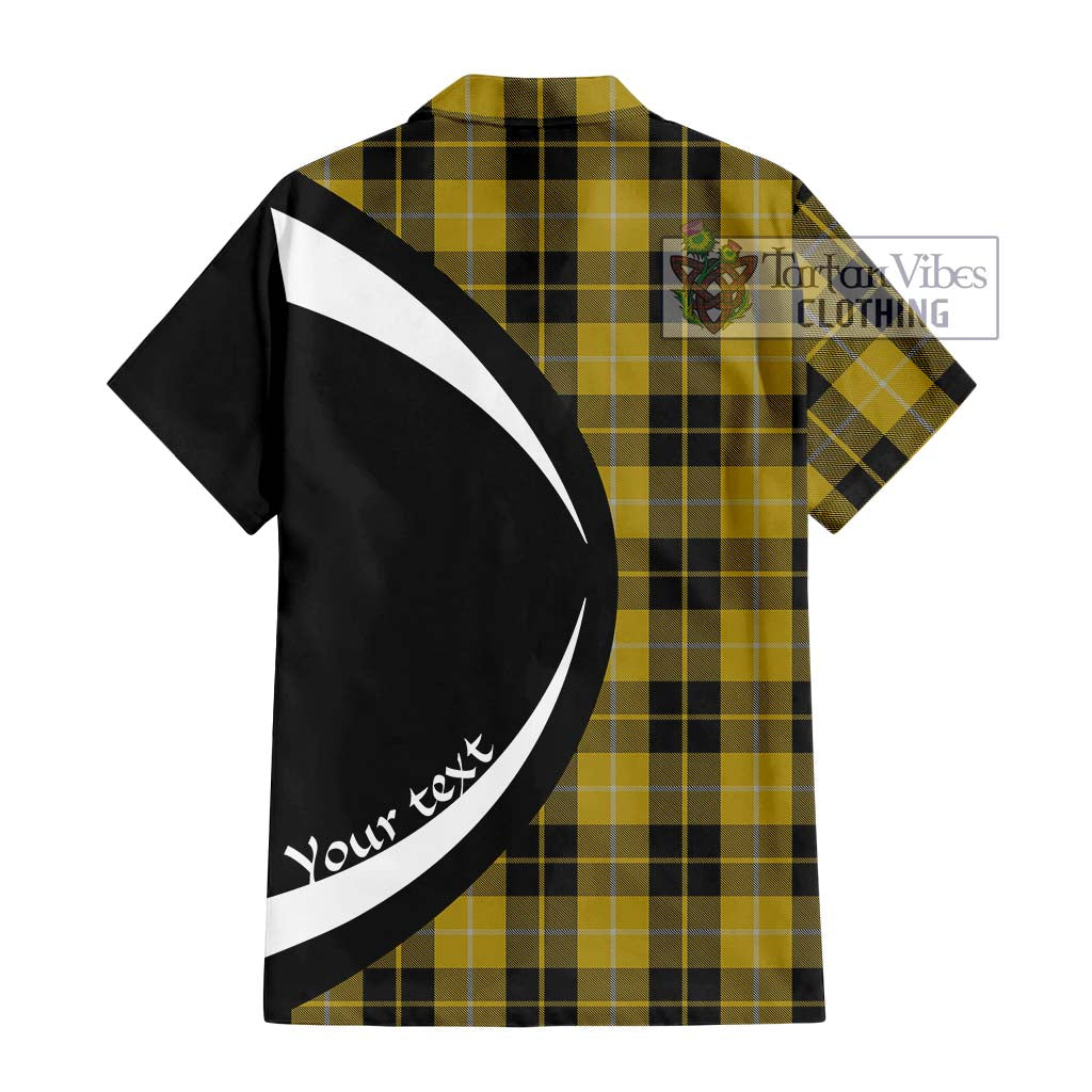 Barclay Dress Tartan Short Sleeve Button Up with Family Crest Circle Style - Tartan Vibes Clothing