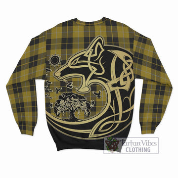 Barclay Dress Tartan Sweatshirt with Family Crest Celtic Wolf Style