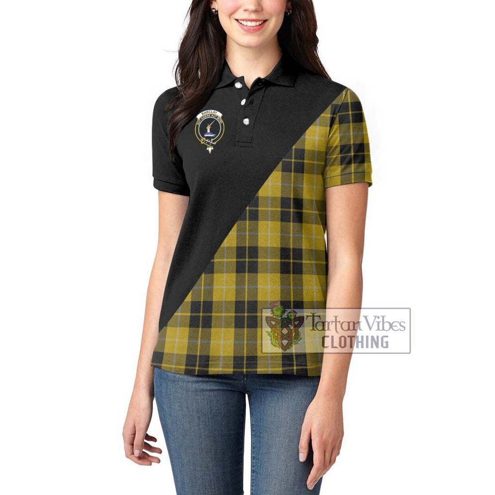 Barclay Dress Tartan Women's Polo Shirt with Family Crest and Military Logo Style - Tartanvibesclothing Shop