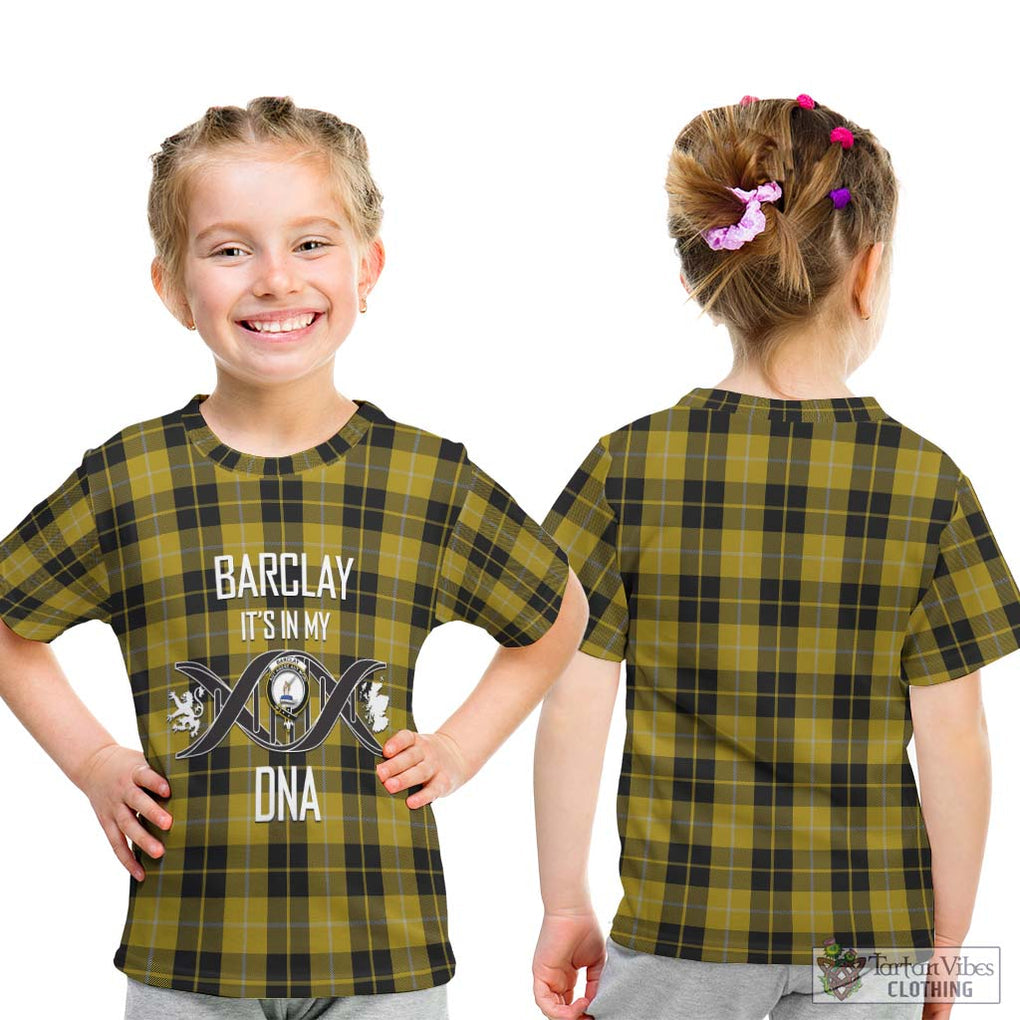 Barclay Dress Tartan Kid T-Shirt with Family Crest DNA In Me Style - Tartanvibesclothing Shop