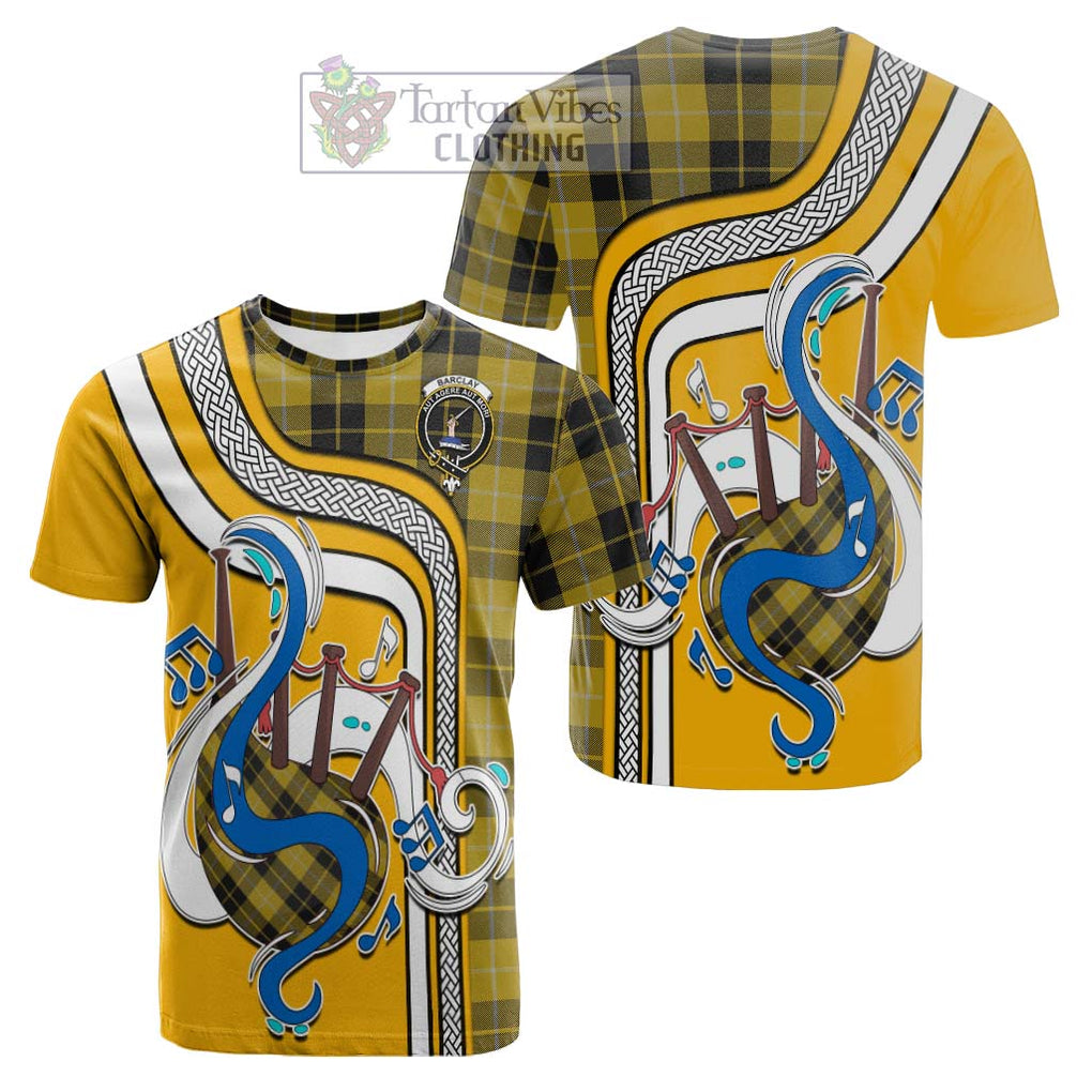 Tartan Vibes Clothing Barclay Dress Tartan Cotton T-shirt with Epic Bagpipe Style