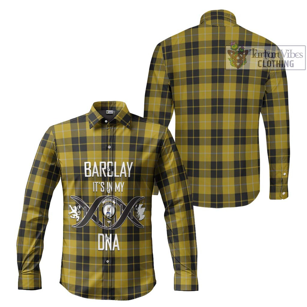 Barclay Dress Tartan Long Sleeve Button Shirt with Family Crest DNA In Me Style Men's Shirt - Tartanvibesclothing Shop