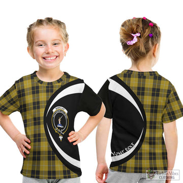 Barclay Dress Tartan Kid T-Shirt with Family Crest Circle Style