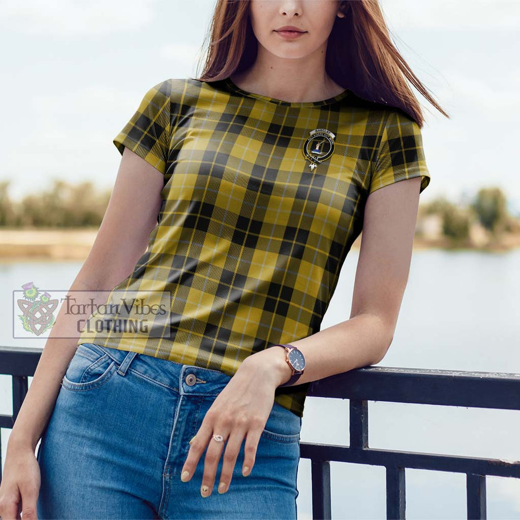 Barclay Dress Tartan Cotton T-Shirt with Family Crest Women's Shirt - Tartanvibesclothing Shop