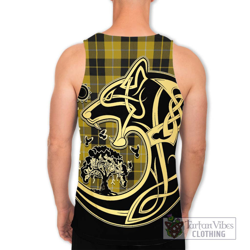 Barclay Dress Tartan Men's Tank Top with Family Crest Celtic Wolf Style - Tartan Vibes Clothing