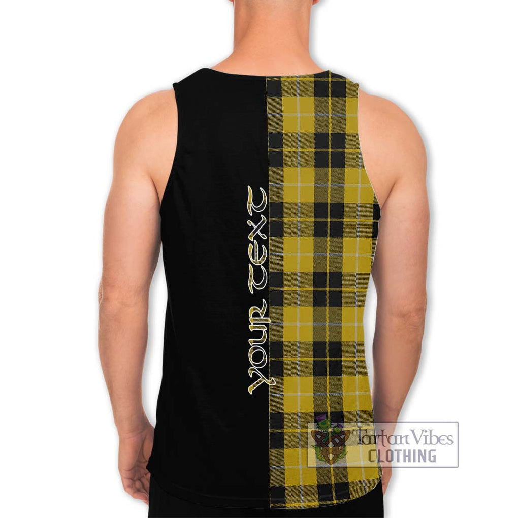 Barclay Dress Tartan Men's Tank Top with Family Crest and Half Of Me Style - Tartanvibesclothing Shop