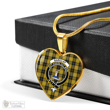 Barclay Dress Tartan Heart Necklace with Family Crest