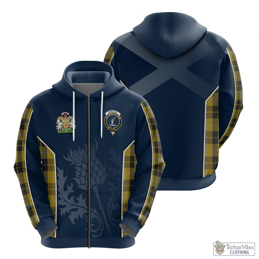 Tartan Vibes Clothing Barclay Dress Tartan Hoodie with Family Crest and Scottish Thistle Vibes Sport Style