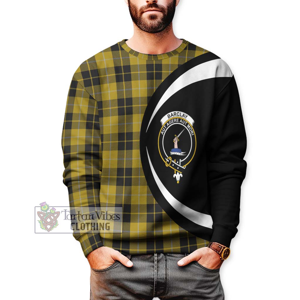 Barclay Dress Tartan Sweatshirt with Family Crest Circle Style - Tartan Vibes Clothing