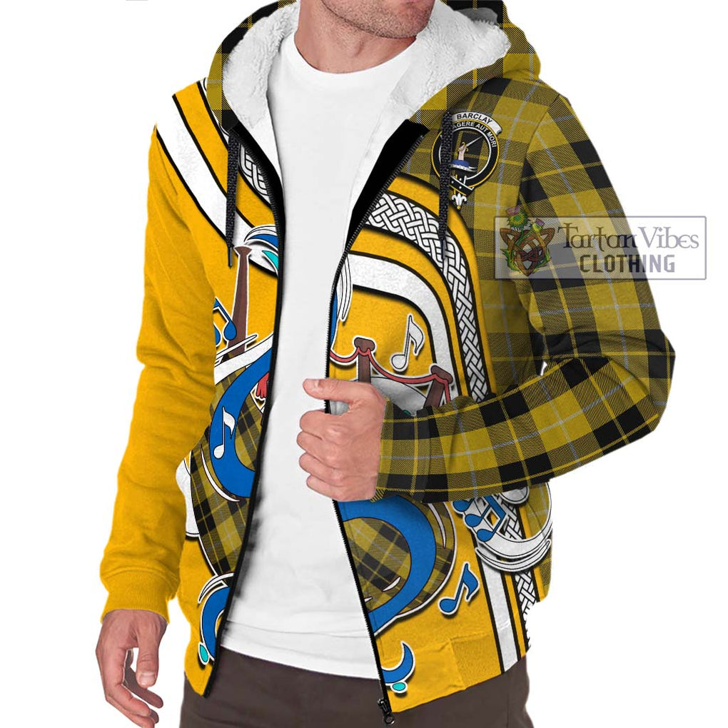 Barclay Dress Tartan Sherpa Hoodie with Epic Bagpipe Style Unisex - Tartanvibesclothing Shop