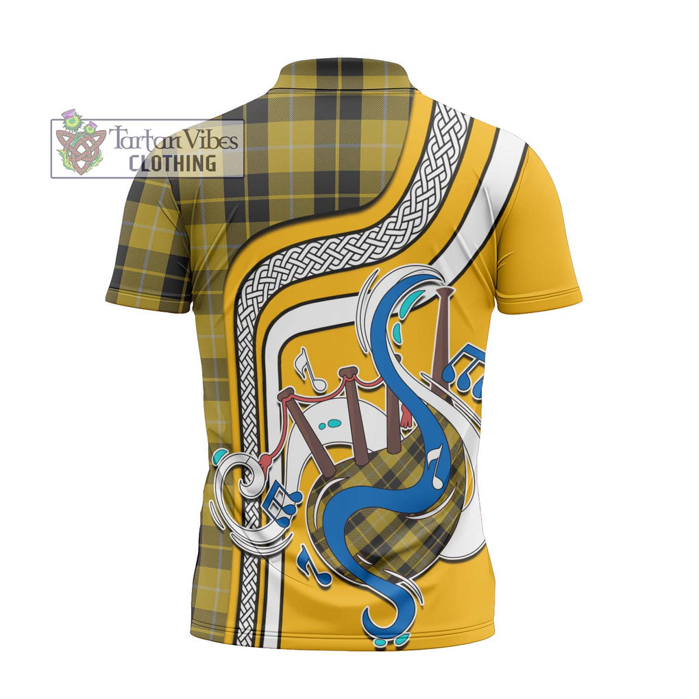 Barclay Dress Tartan Zipper Polo Shirt with Epic Bagpipe Style - Tartanvibesclothing Shop