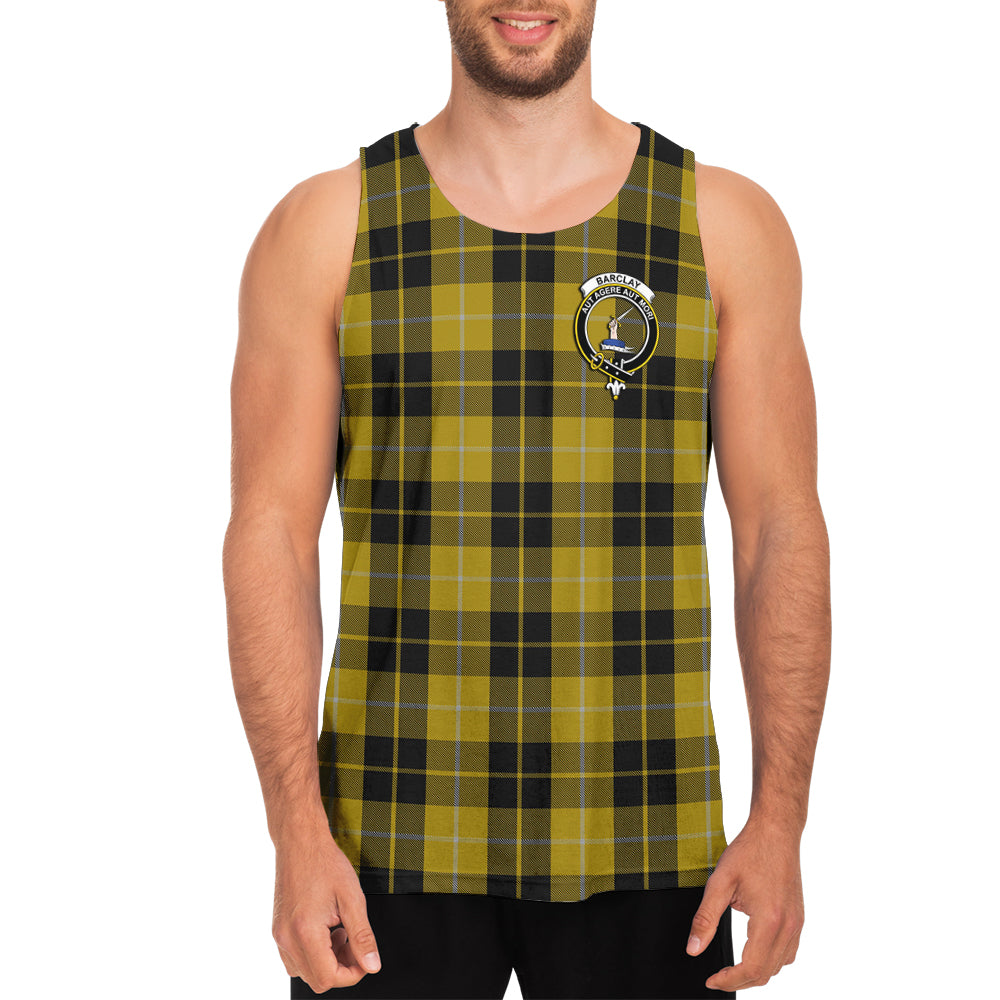 Barclay Dress Tartan Mens Tank Top with Family Crest - Tartanvibesclothing