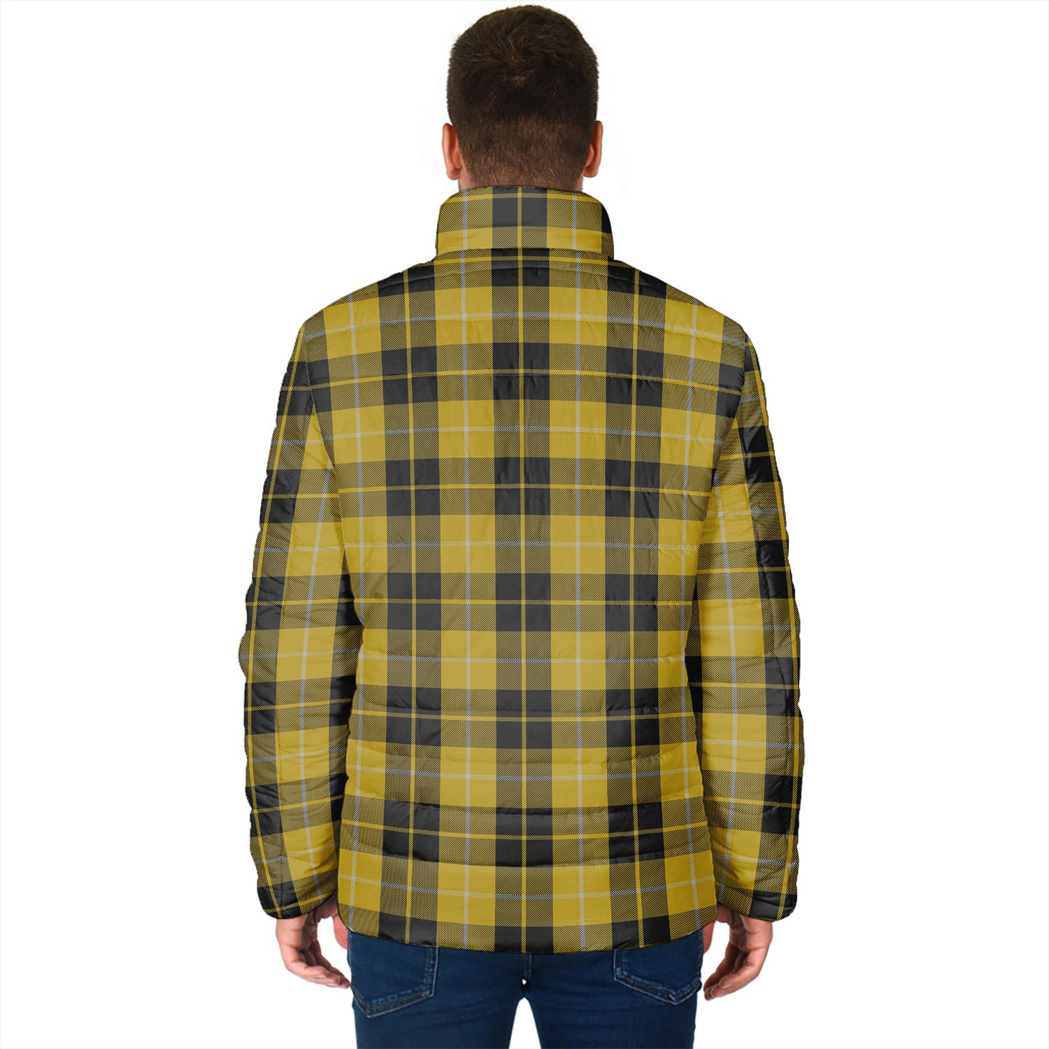 Barclay Dress Tartan Padded Jacket with Family Crest - Tartan Vibes Clothing