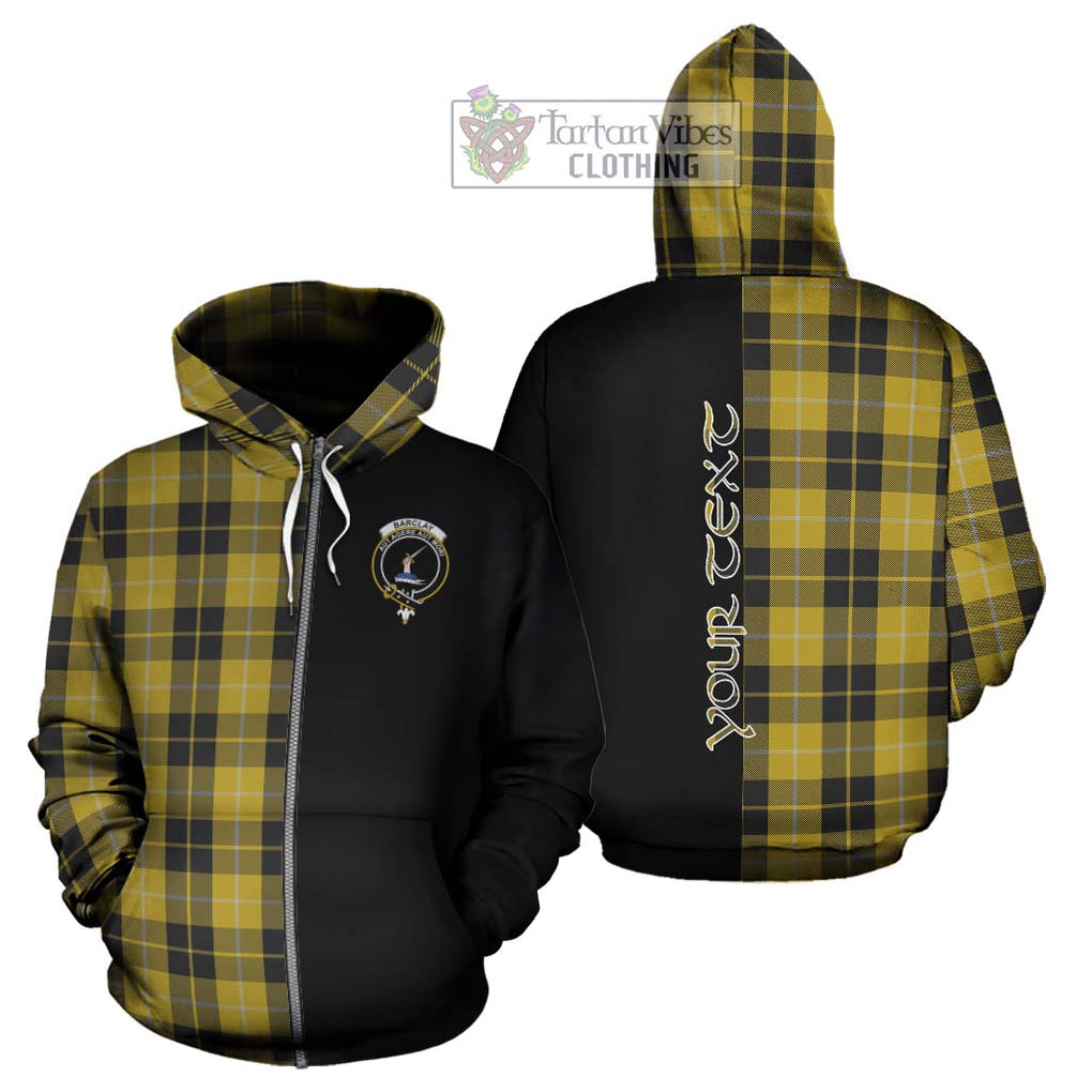 Barclay Dress Tartan Hoodie with Family Crest and Half Of Me Style - Tartanvibesclothing Shop