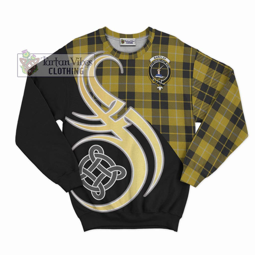 Barclay Dress Tartan Sweatshirt with Family Crest and Celtic Symbol Style - Tartan Vibes Clothing