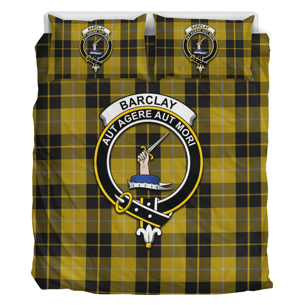 Barclay Dress Tartan Bedding Set with Family Crest - Tartan Vibes Clothing