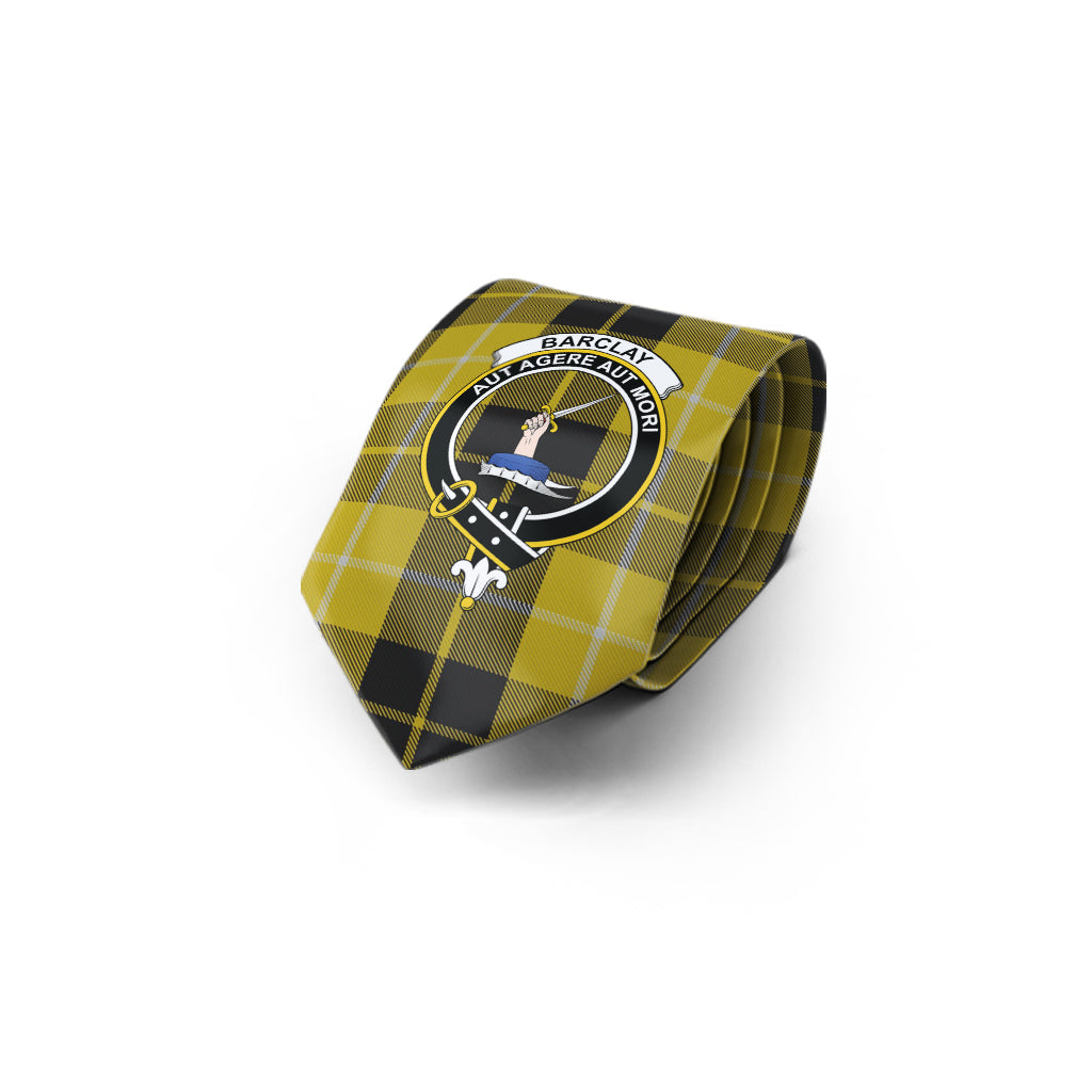 Barclay Dress Tartan Classic Necktie with Family Crest - Tartan Vibes Clothing