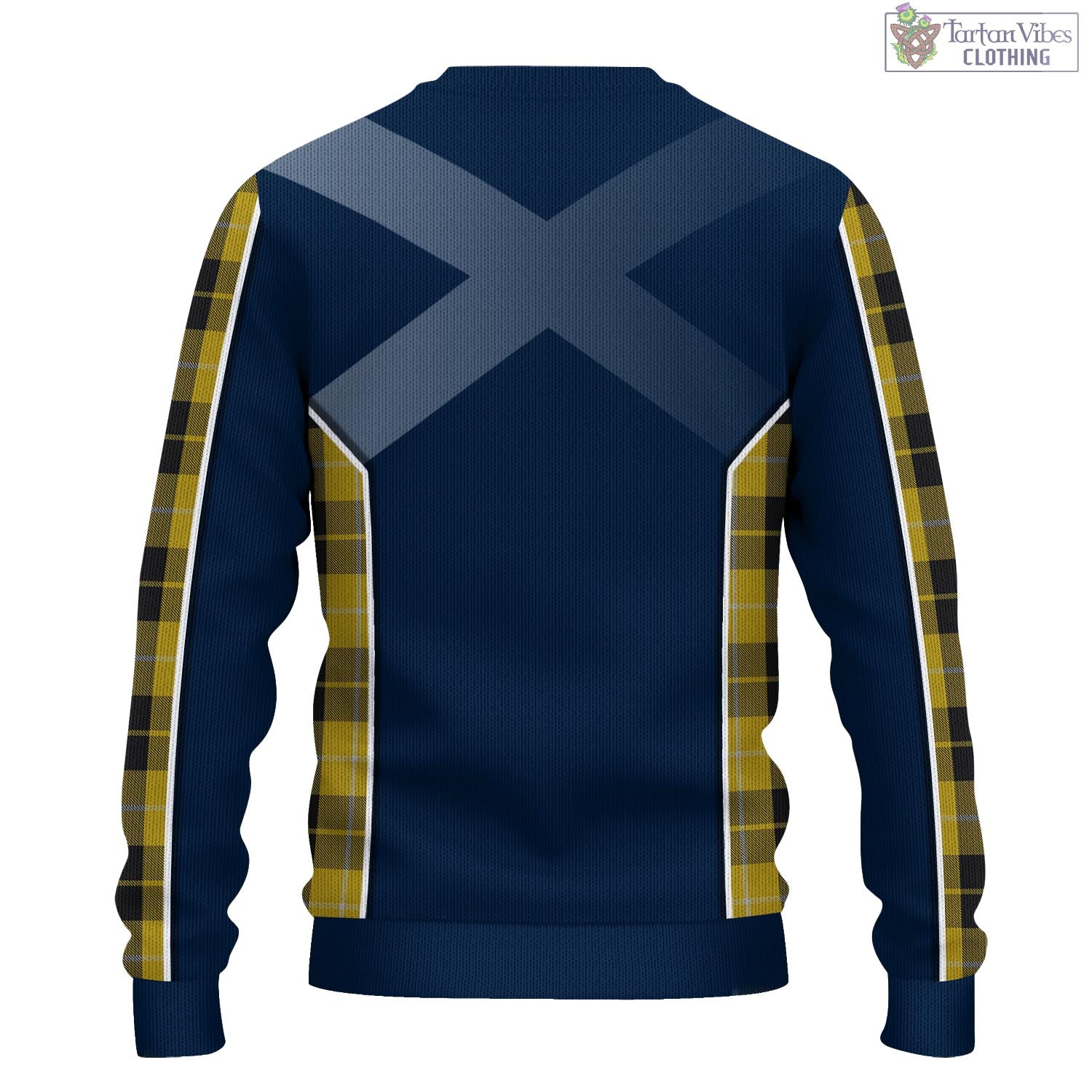 Tartan Vibes Clothing Barclay Dress Tartan Knitted Sweatshirt with Family Crest and Scottish Thistle Vibes Sport Style