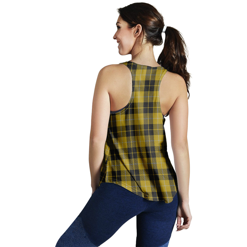 Barclay Dress Tartan Women Racerback Tanks with Family Crest - Tartanvibesclothing