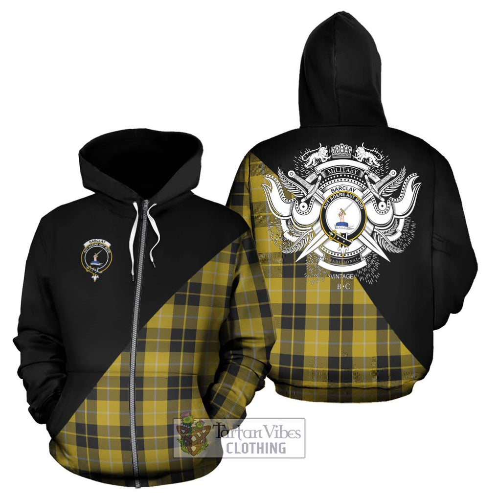 Barclay Dress Tartan Hoodie with Family Crest and Military Logo Style - Tartanvibesclothing Shop