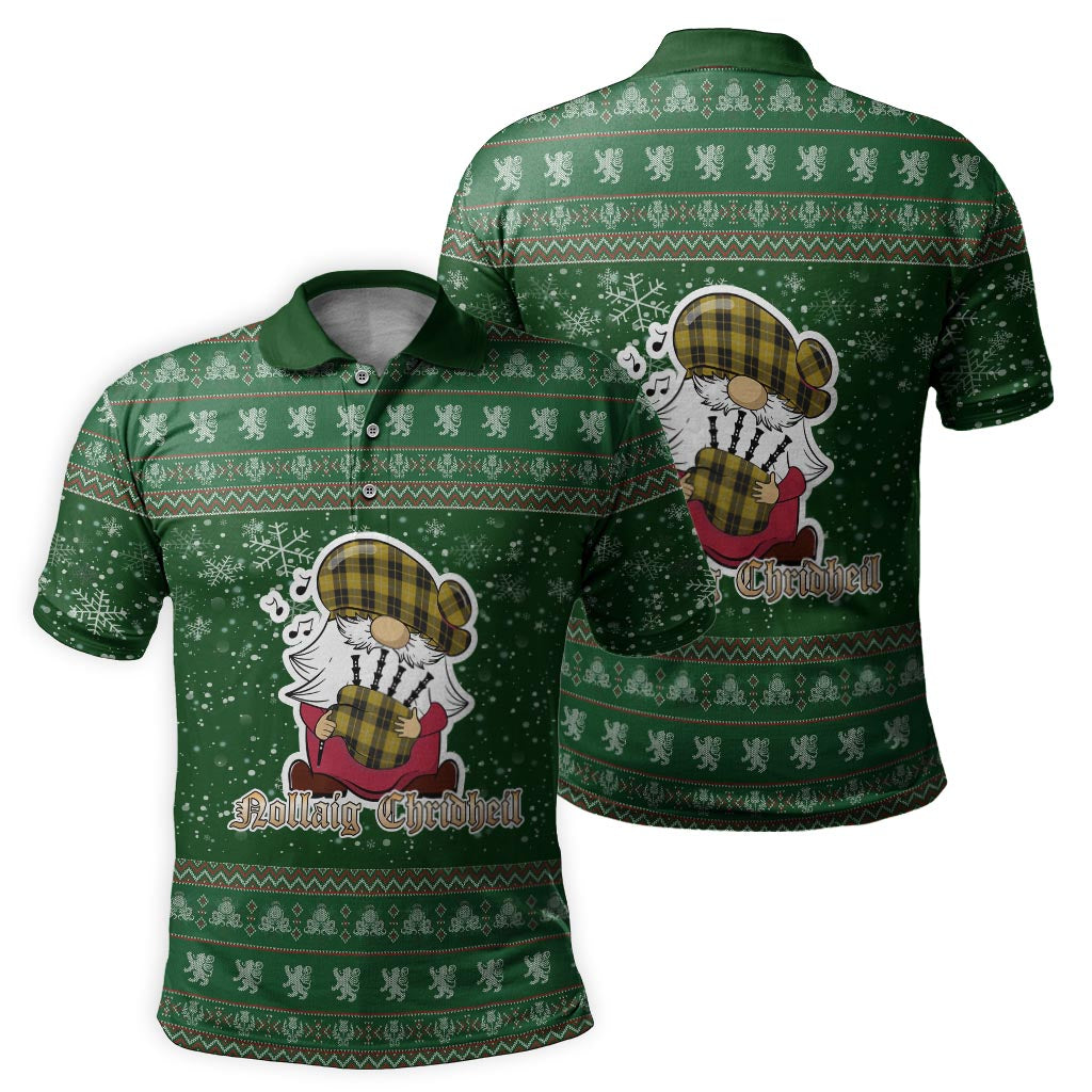 Barclay Dress Clan Christmas Family Polo Shirt with Funny Gnome Playing Bagpipes - Tartanvibesclothing