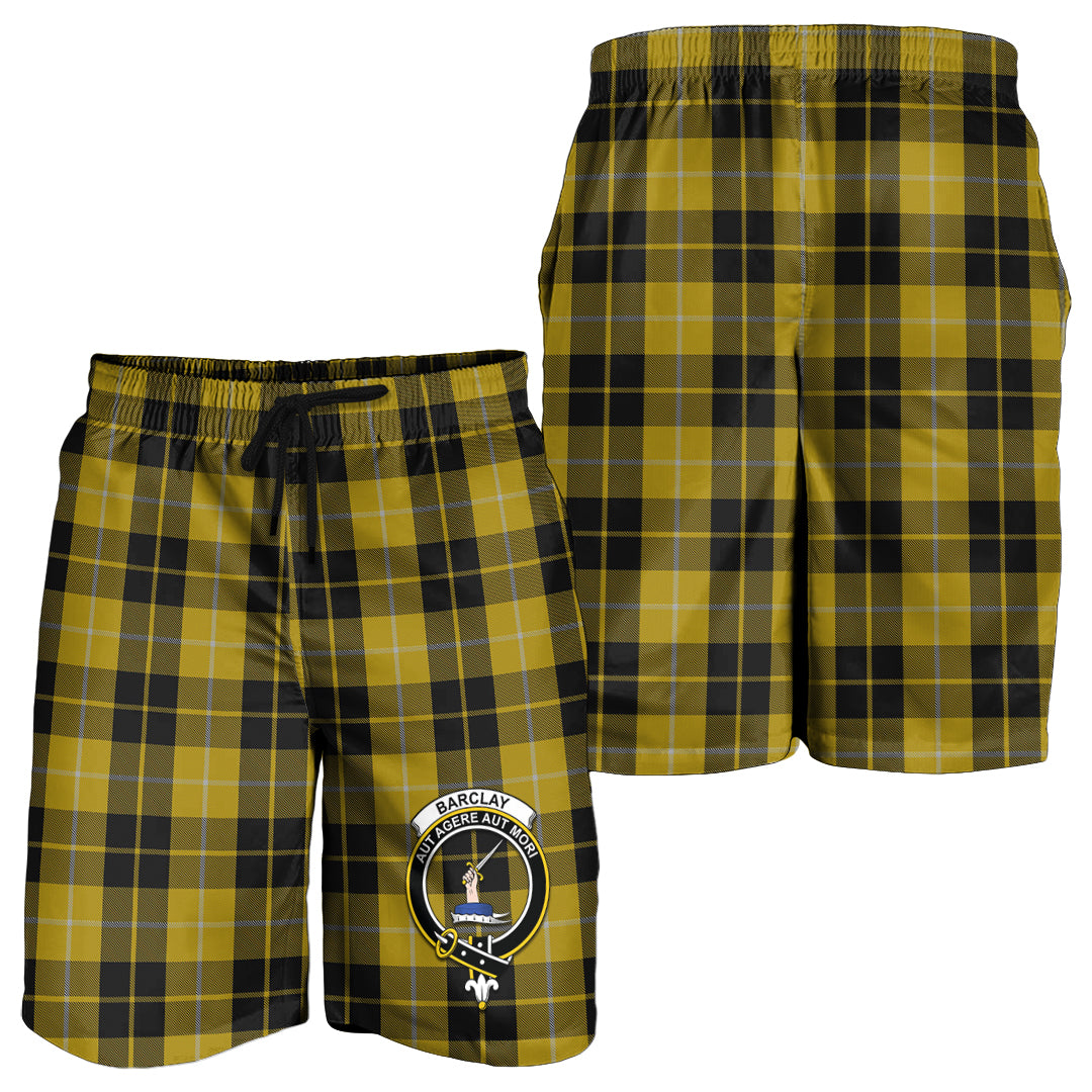 Barclay Dress Tartan Mens Shorts with Family Crest - Tartanvibesclothing