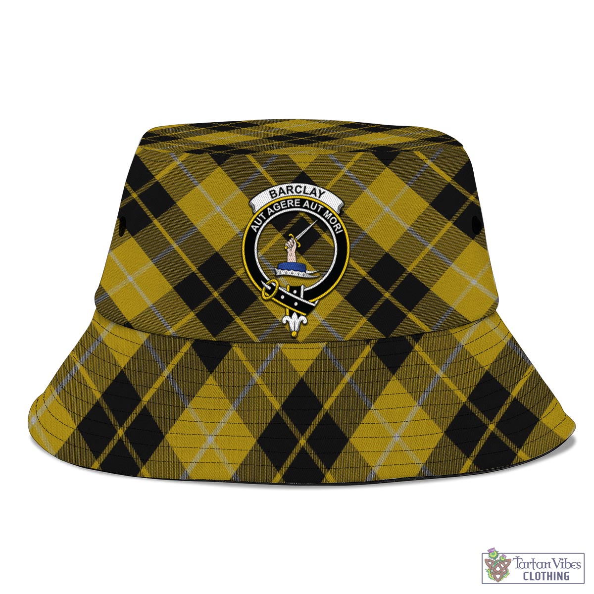 Tartan Vibes Clothing Barclay Dress Tartan Bucket Hat with Family Crest