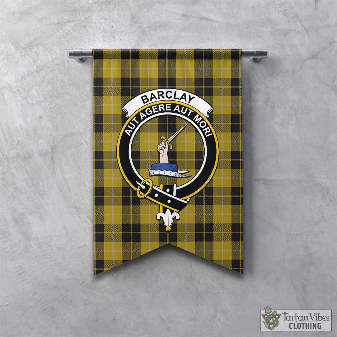 Tartan Vibes Clothing Barclay Dress Tartan Gonfalon, Tartan Banner with Family Crest