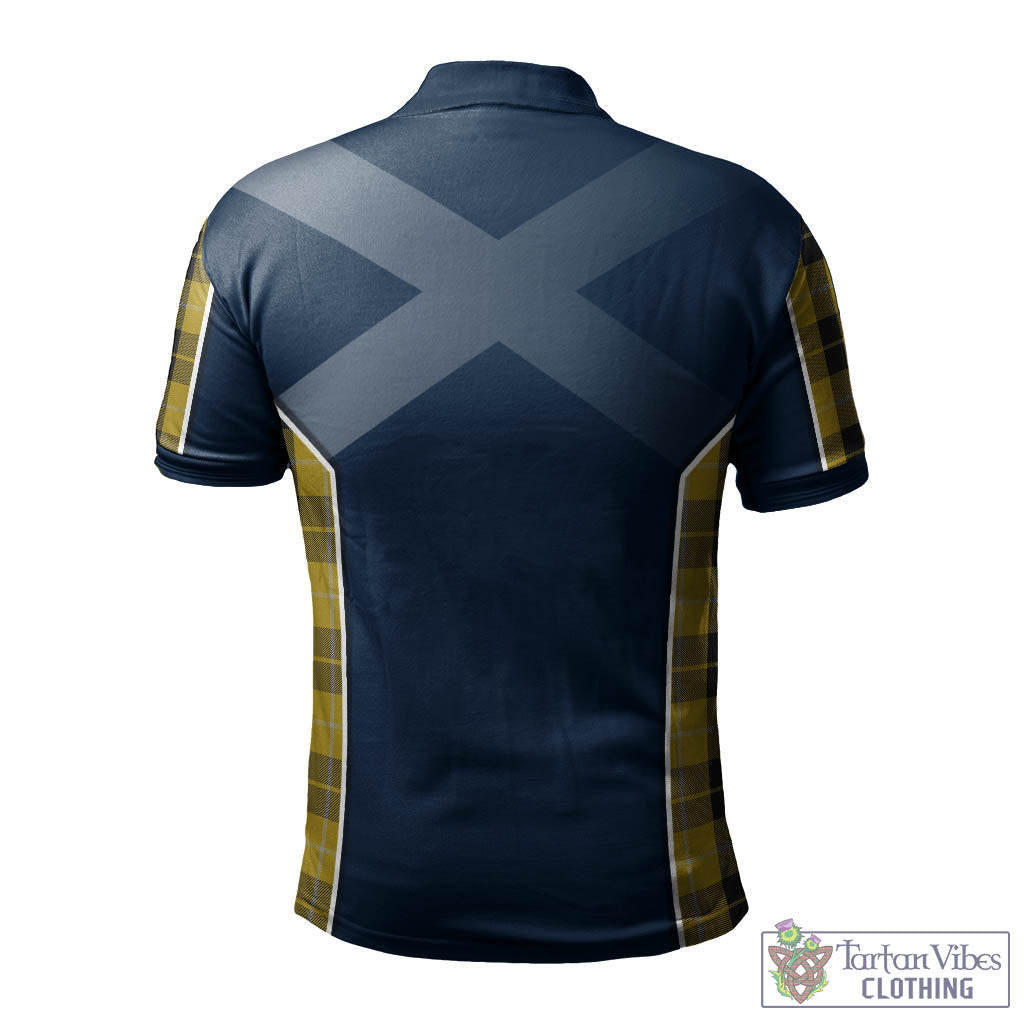 Tartan Vibes Clothing Barclay Dress Tartan Men's Polo Shirt with Family Crest and Scottish Thistle Vibes Sport Style